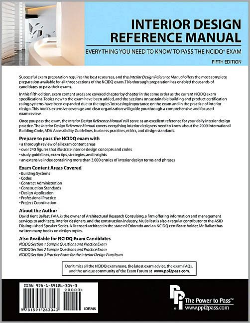 Interior Design Reference Manual: Everything You Need to Know to Pass the NCIDQ Exam