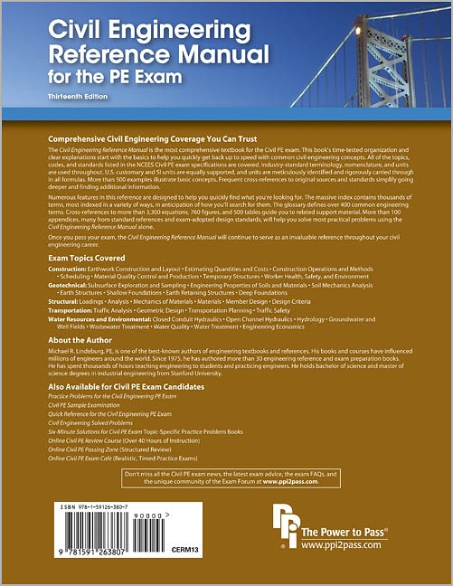 Civil Engineering Reference Manual for the PE Exam