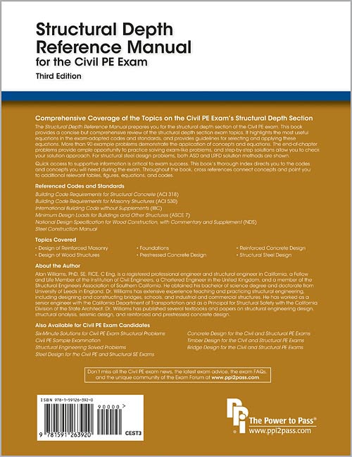 Structural Depth Reference Manual for the Civil PE Exam