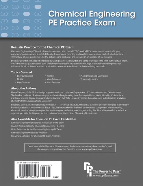 Chemical Engineering PE Practice Exam