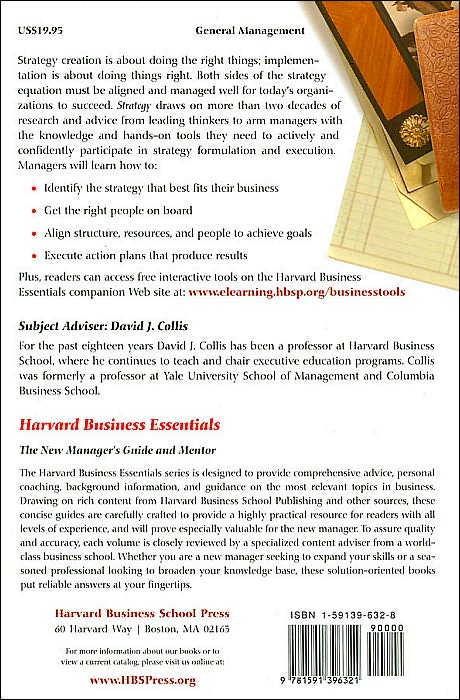 Strategy: Create and Implement the Best Strategy for Your Business (Harvard Business Essentials Series)