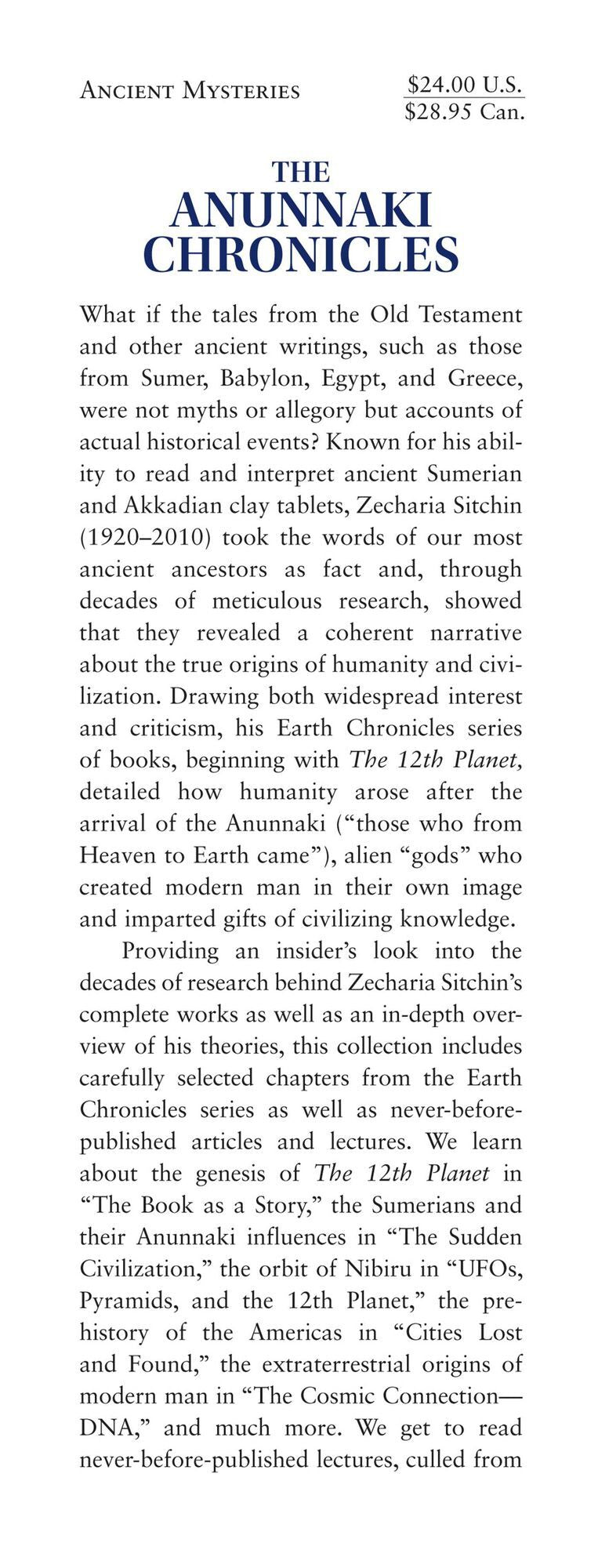The Anunnaki Chronicles: A Zecharia Sitchin Reader