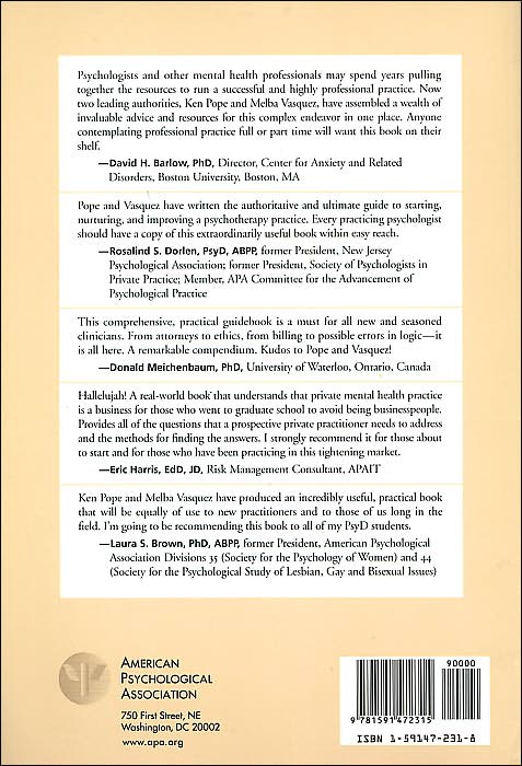 How to Survive and Thrive as a Therapist: Information, Ideas, and Resources for Psychologists in Practice