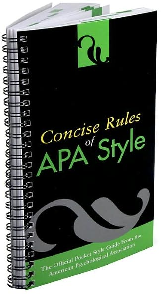Concise Rules of APA Style