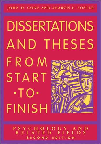 Dissertations and Theses from Start to Finish: Psychology and Related Fields