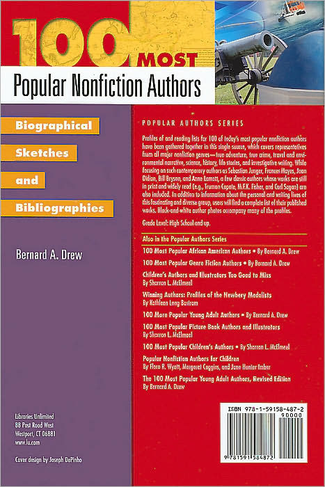 100 Most Popular Nonfiction Authors: Biographical Sketches and Bibliographies