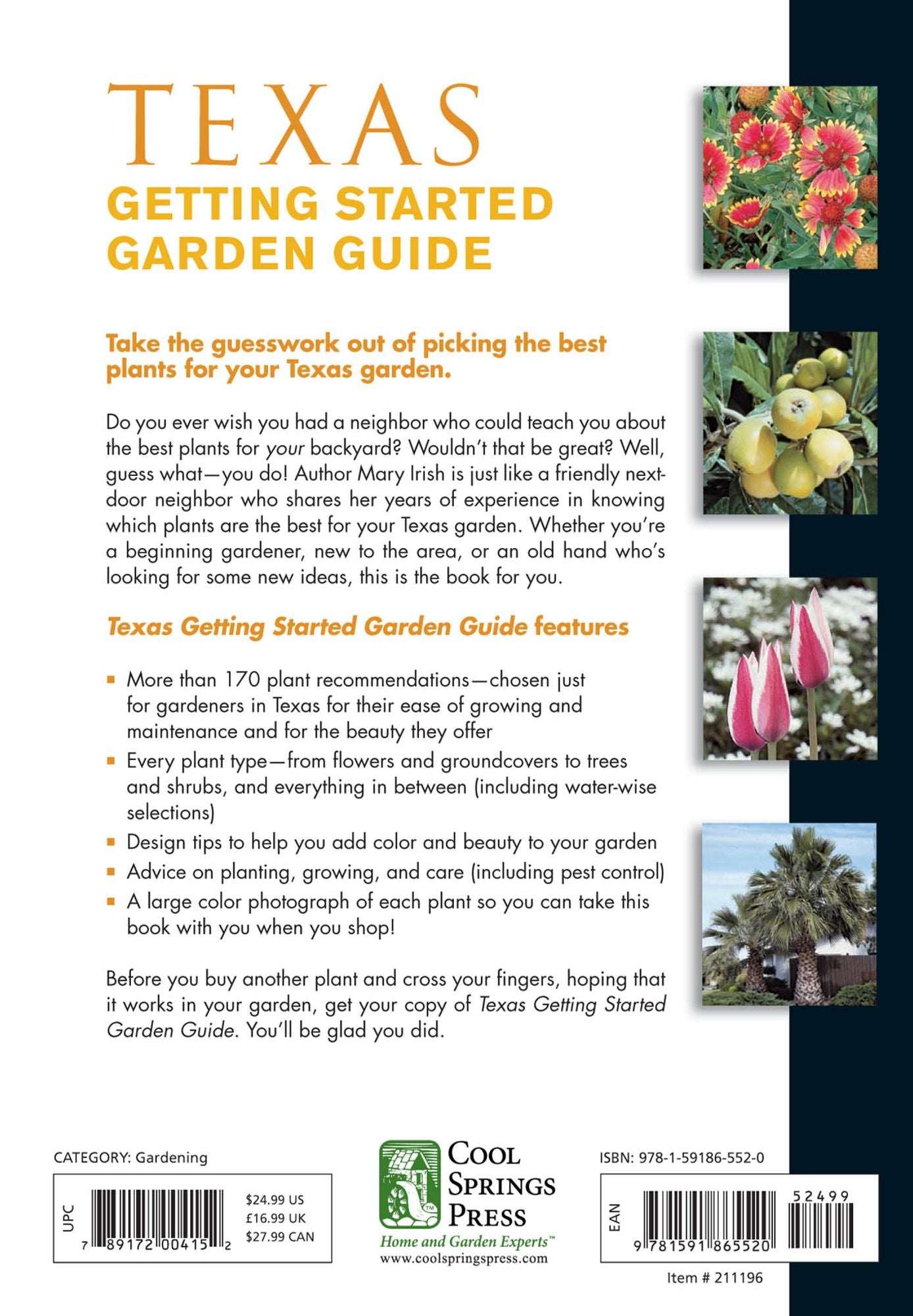 Texas Getting Started Garden Guide: Grow the Best Flowers, Shrubs, Trees, Vines & Groundcovers