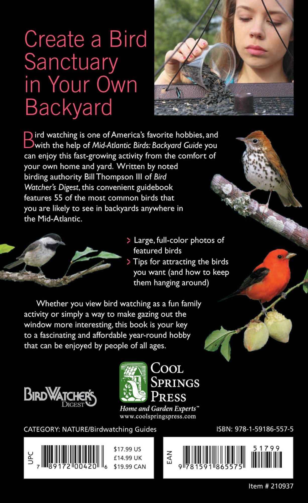 Mid-Atlantic Birds: Backyard Guide - Watching - Feeding - Landscaping - Nurturing - Virginia, West Virginia, Maryland, Delaware, New Jersey, Pennsylvania