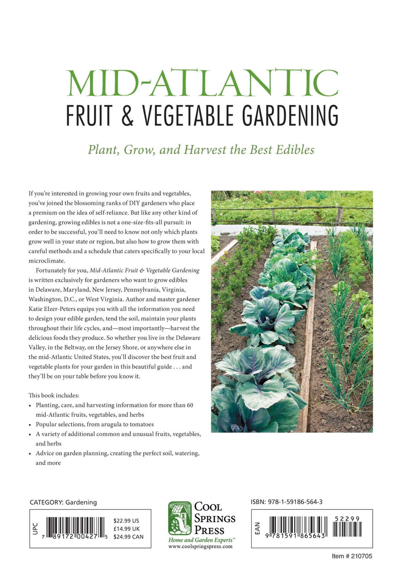 Mid-Atlantic Fruit & Vegetable Gardening: Plant, Grow, and Harvest the Best Edibles - Delaware, Maryland, Pennsylvania, Virginia, Washington D.C., & West Virginia
