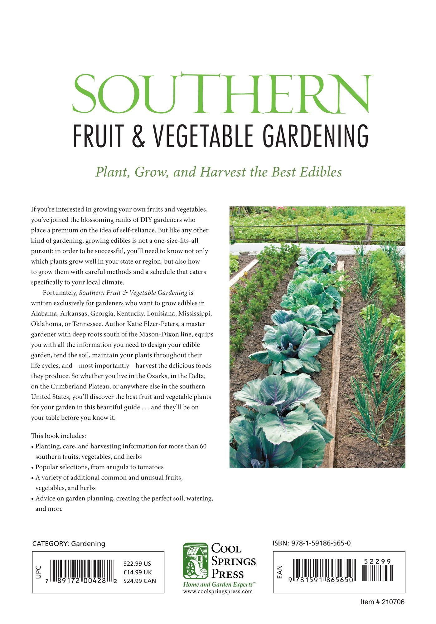 Southern Fruit & Vegetable Gardening: Plant, Grow, and Harvest the Best Edibles - Alabama, Arkansas, Georgia, Kentucky, Louisiana, Mississippi, Oklahoma & Tennessee