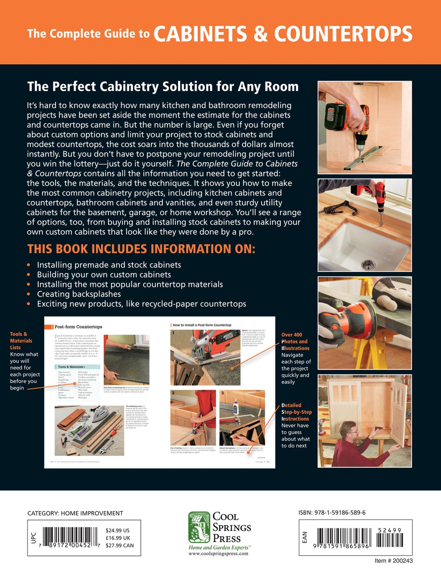 Black & Decker The Complete Guide to Cabinets & Countertops: How to Customize Your Home with Cabinetry