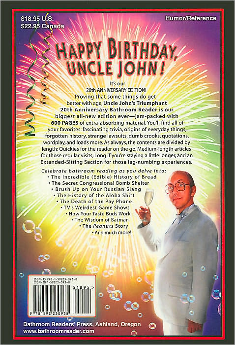 Uncle John's Triumphant 20th Anniversary Bathroom Reader