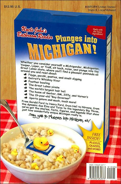 Uncle John's Bathroom Reader Plunges into Michigan