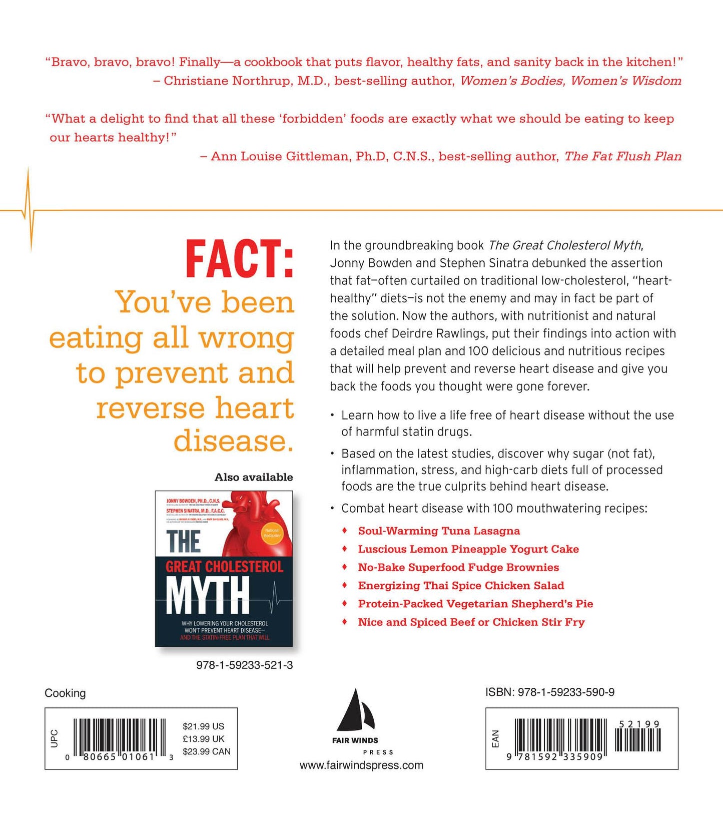 The Great Cholesterol Myth Cookbook: Recipes and Meal Plans That Prevent Heart Disease--Naturally