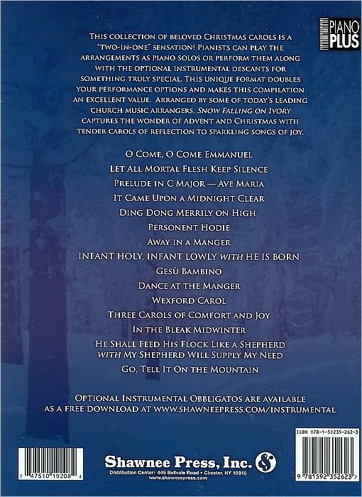 Snow Falling On Ivory: Seasonal Piano Solos with Optional Instruments