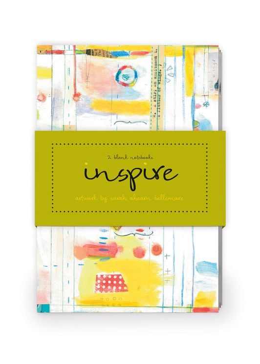 Inspire Artwork by Sarah Ahearn Bellemare Journal Collection 1: Set of two 64-page notebooks