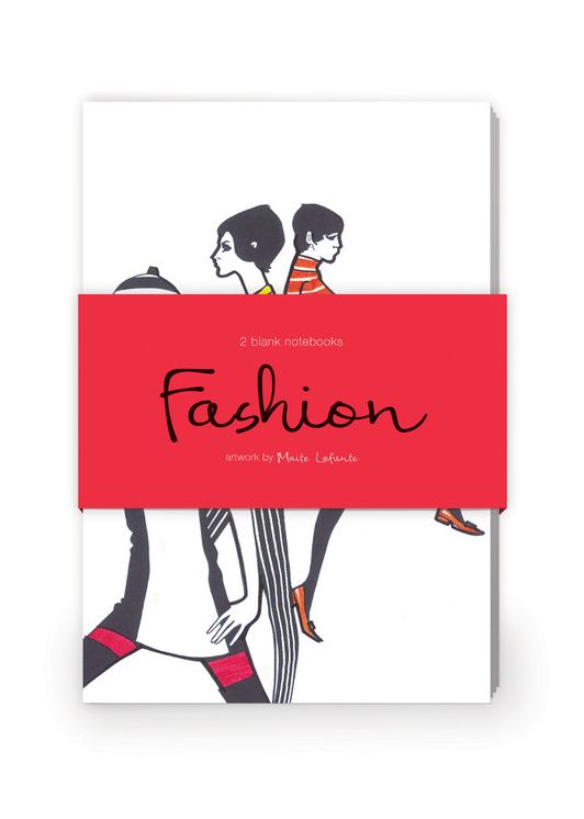 Fashion Illustration Artwork by Maite LaFuente Journal Collection 2: Set of two 64-page notebooks