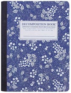 Blueberry Decomposition Book : College-ruled Composition Notebook With 100% Post-consumer-waste Recycled Pages