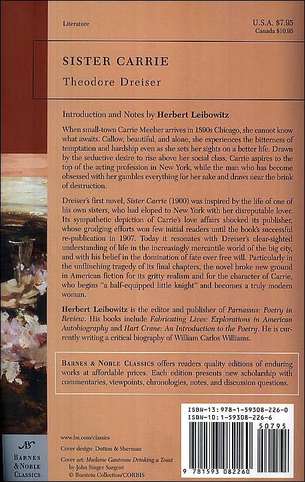Sister Carrie (Barnes & Noble Classics Series)