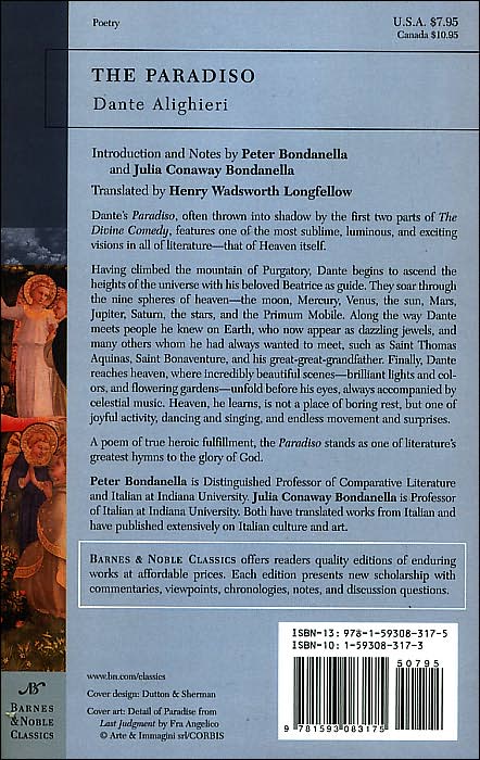 The Paradiso (Barnes & Noble Classics Series)