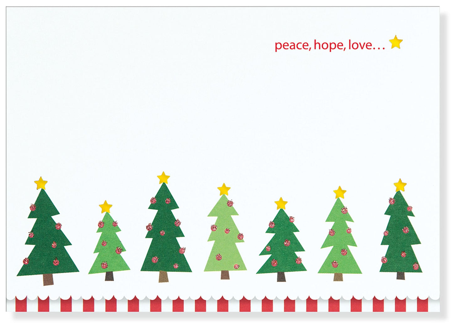 Sparkly Christmas Trees Christmas Boxed Card