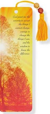 Serenity Prayer Beaded Paper Bookmark