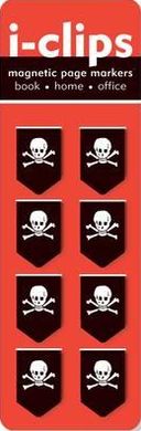 Skulls i-Clip Magnetic Page Markers (Set of 8 Magnetic Bookmarks)