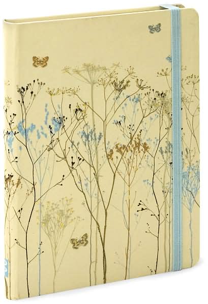 Butterflies Beige/Blue Bound Journal (5'x7")