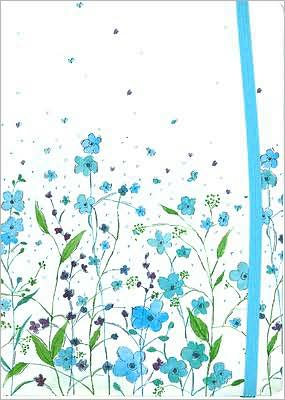 Blue Flowers Lined Journal 5x7