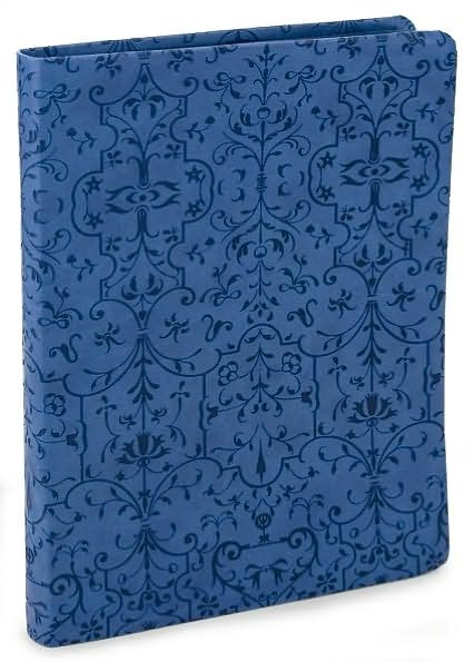 Blue Filigree Embossed Lined Bound Journal 6-1/4" x 8-1/4"