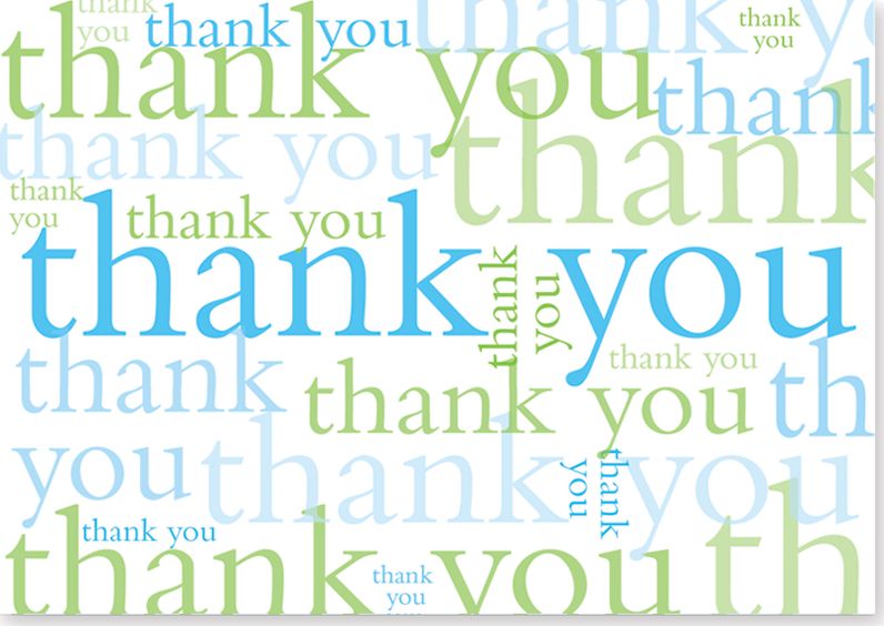 Many Thanks Boxed Note Card Set of 14