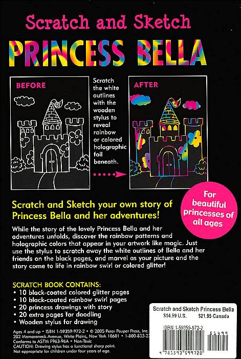 Scratch and Sketch Princess Bella: An Art Activity Story Book for Princesses of All Ages