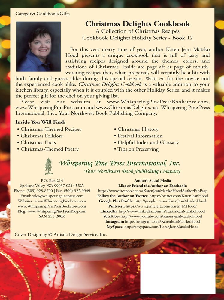 Christmas Delights Cookbook: A Collection of Christmas Recipes, Cookbook Delights Series