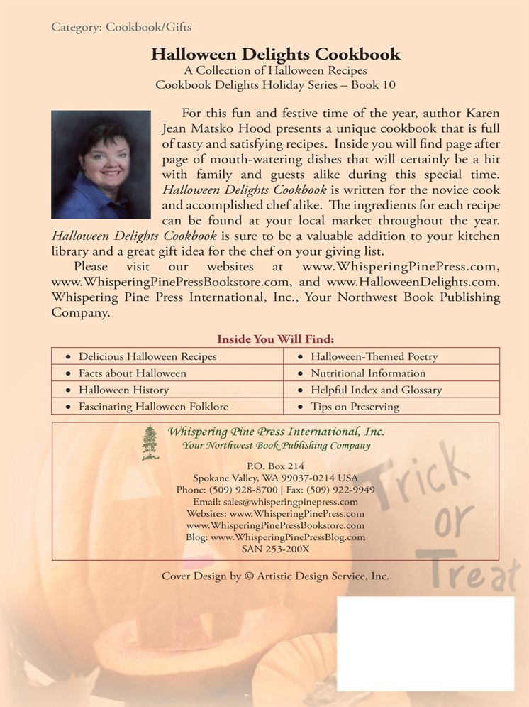 Halloween Delights Cookbook: A Collection of Halloween Recipes, Cookbook Delights Series