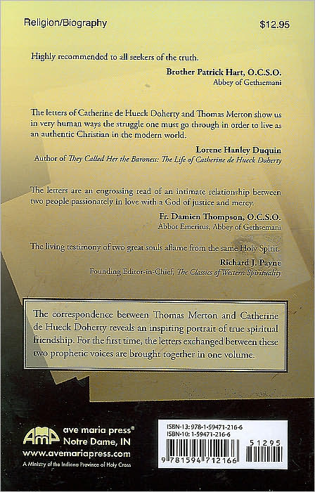 Compassionate Fire The Letters of Thomas Merton and Catherine de Hueck Doherty