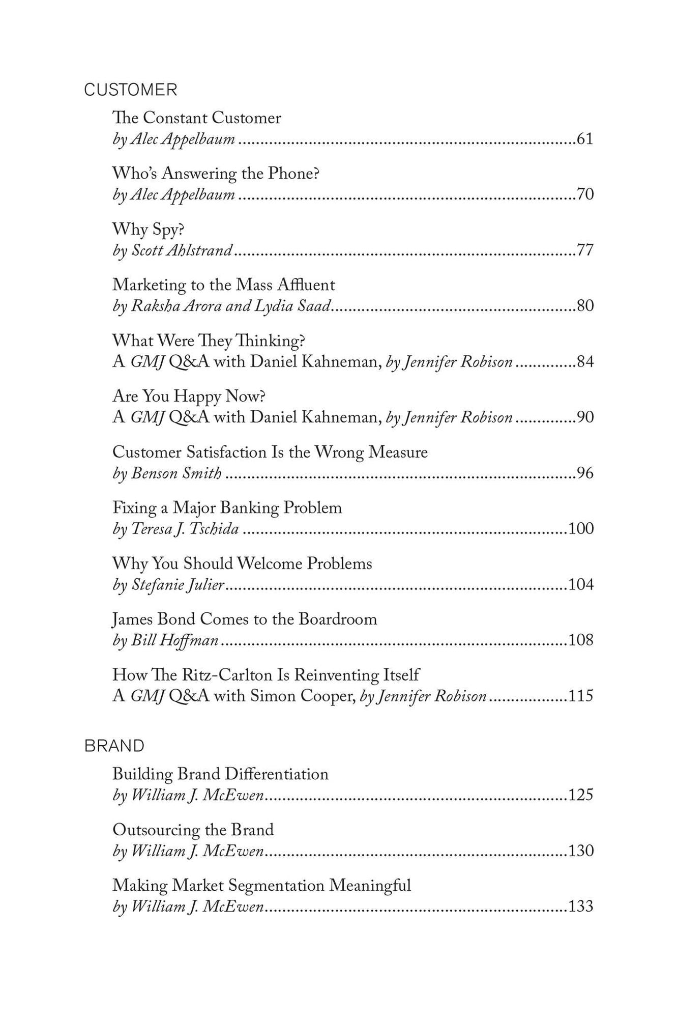 The Best of the Gallup Management Journal 2001-2007