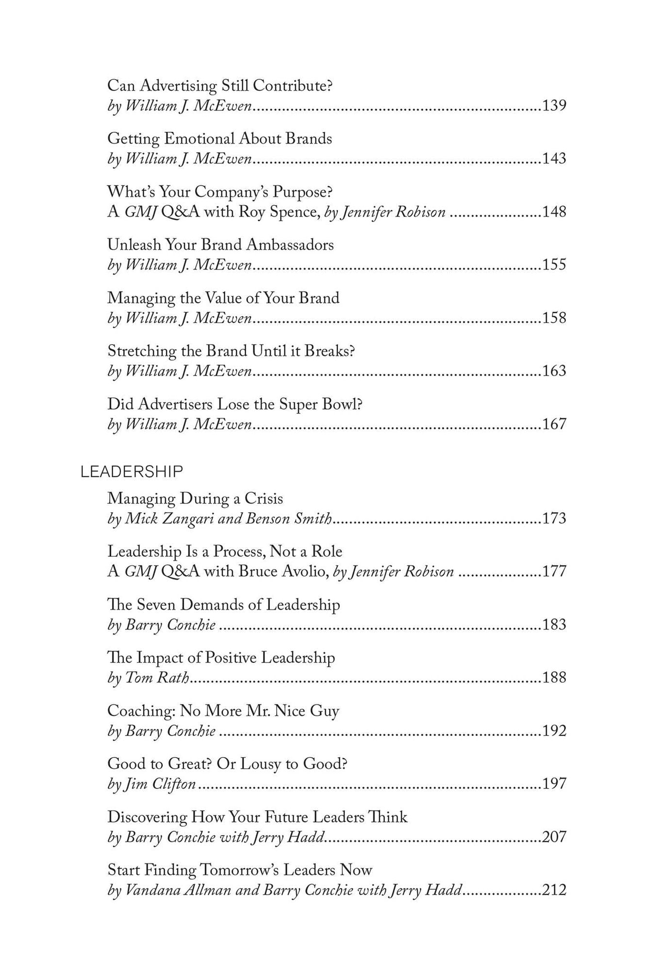 The Best of the Gallup Management Journal 2001-2007