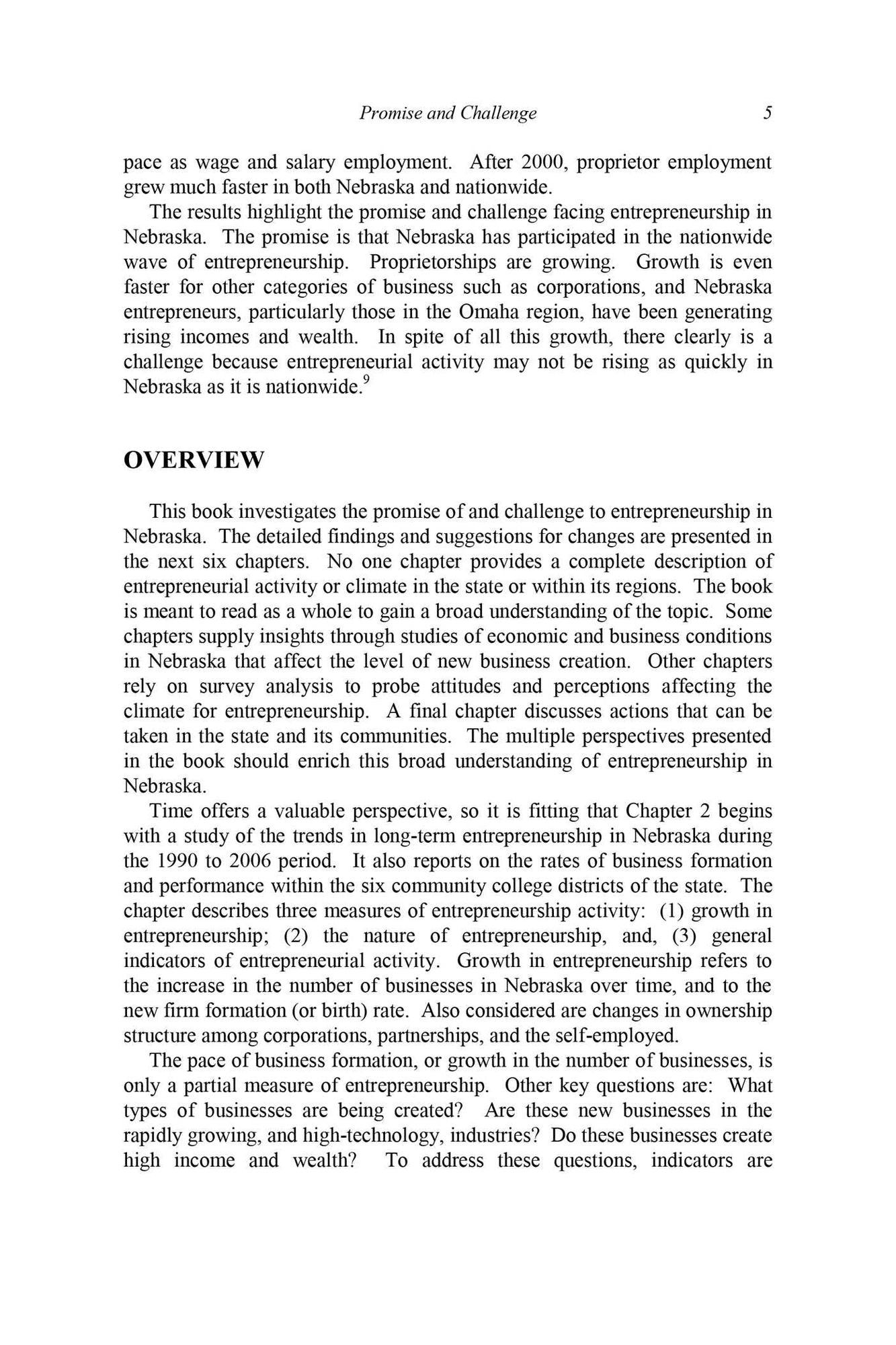 Entrepreneurship in Nebraska: Conditions, Attitudes, and Actions
