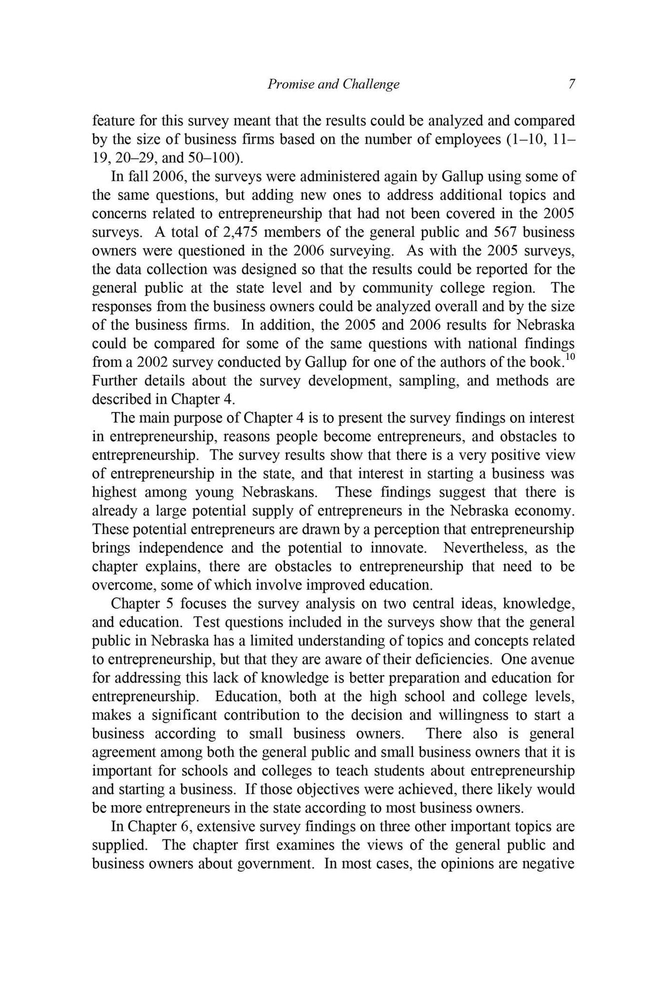 Entrepreneurship in Nebraska: Conditions, Attitudes, and Actions
