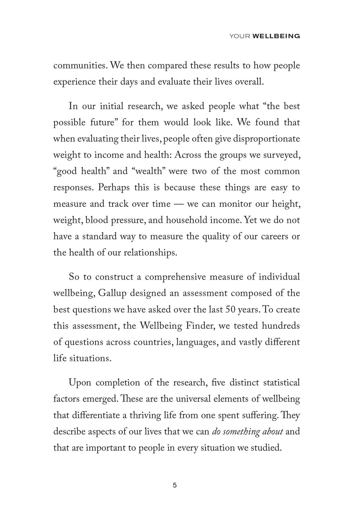 Well Being: The Five Essential Elements