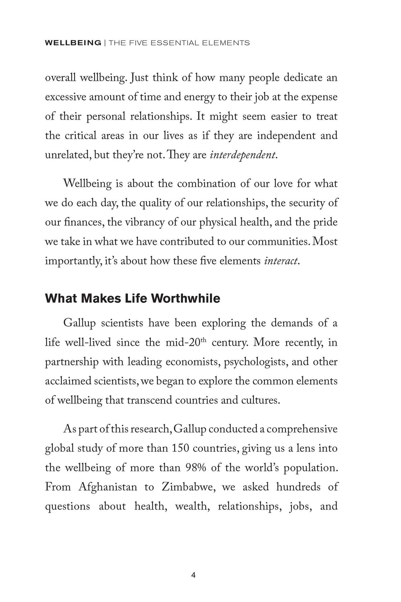 Well Being: The Five Essential Elements