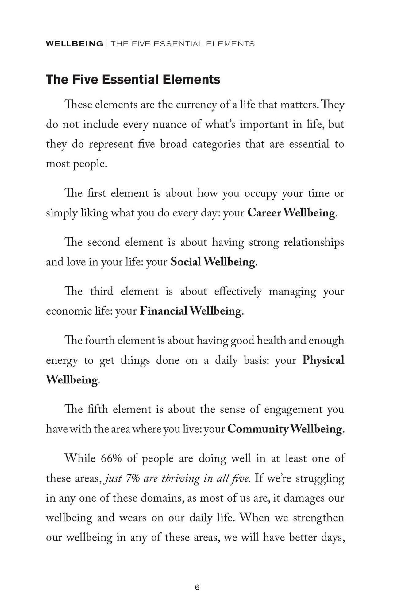 Well Being: The Five Essential Elements