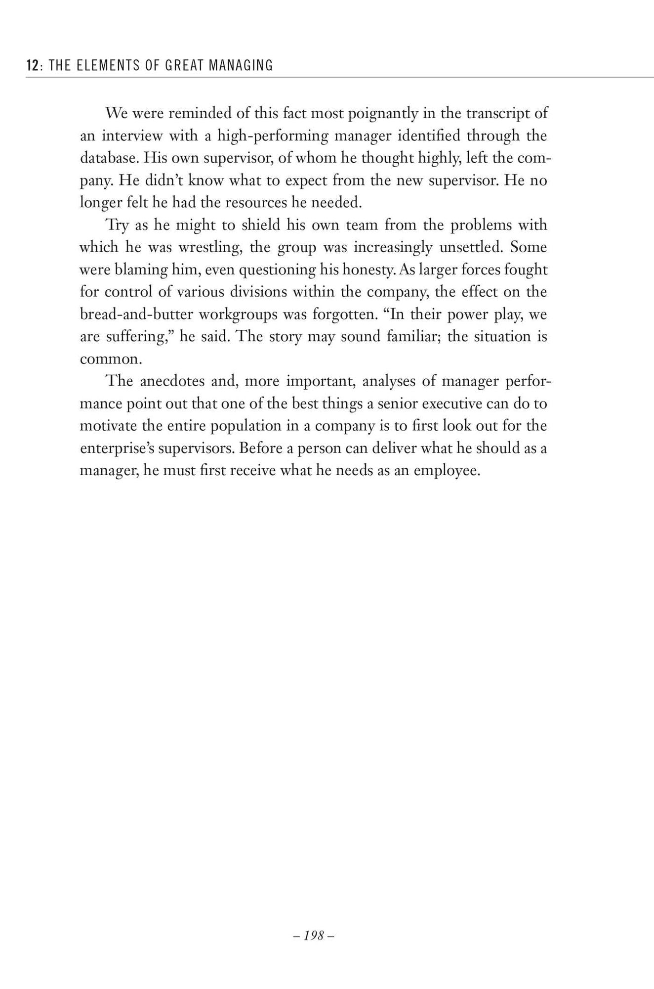 12: The Elements of Great Managing