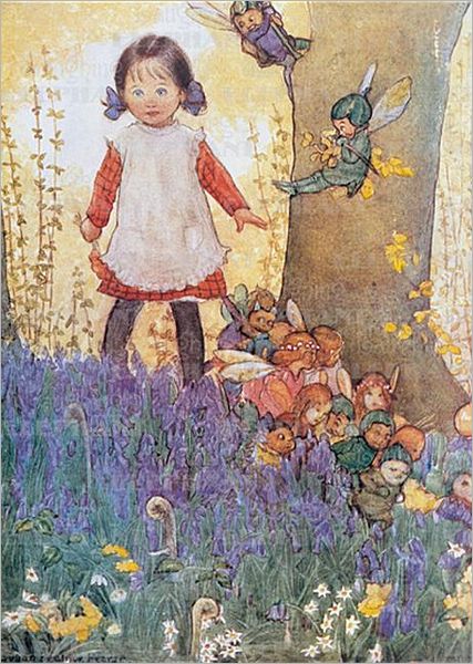 Girl Meets Fairies - Birthday Greeting Card