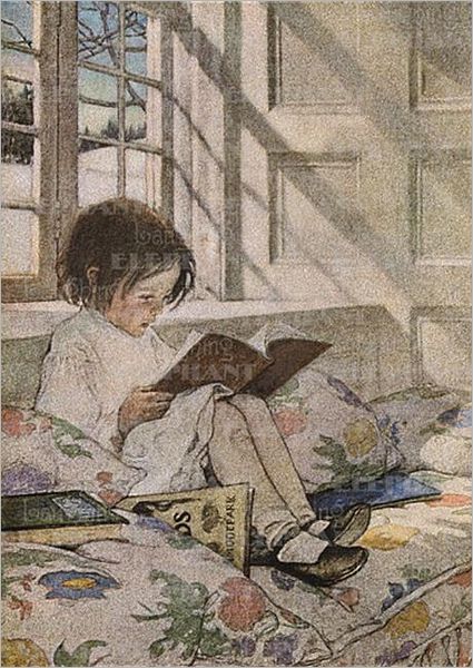 Girl Reading @ Window - Books & Readers Greeting Card