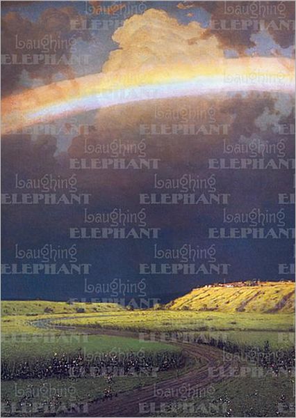 Rainbow Over Green Field - Sympathy Greeting Card
