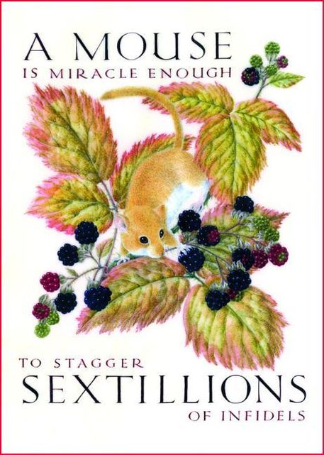 Marie Angel Mouse and Berries (6 Cards Individually Bagged W/ Envelopes and Header)
