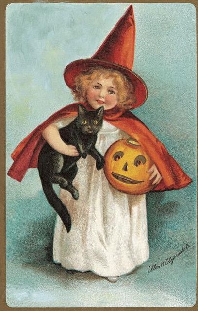 Little Witch Halloween Greeting Card [With Envelope]