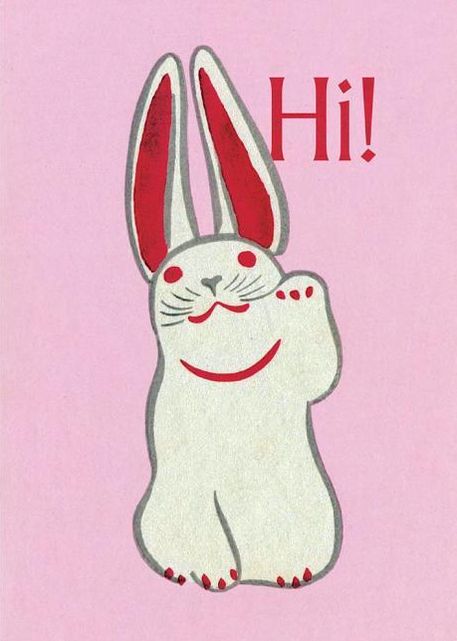 Pink Bunny Birthday Card [With Envelope]
