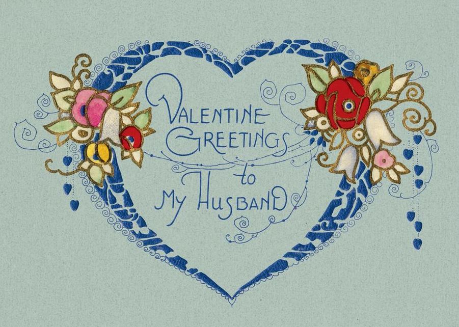Valentine's Greetings to My Husband Greeting Card [With Envelope]